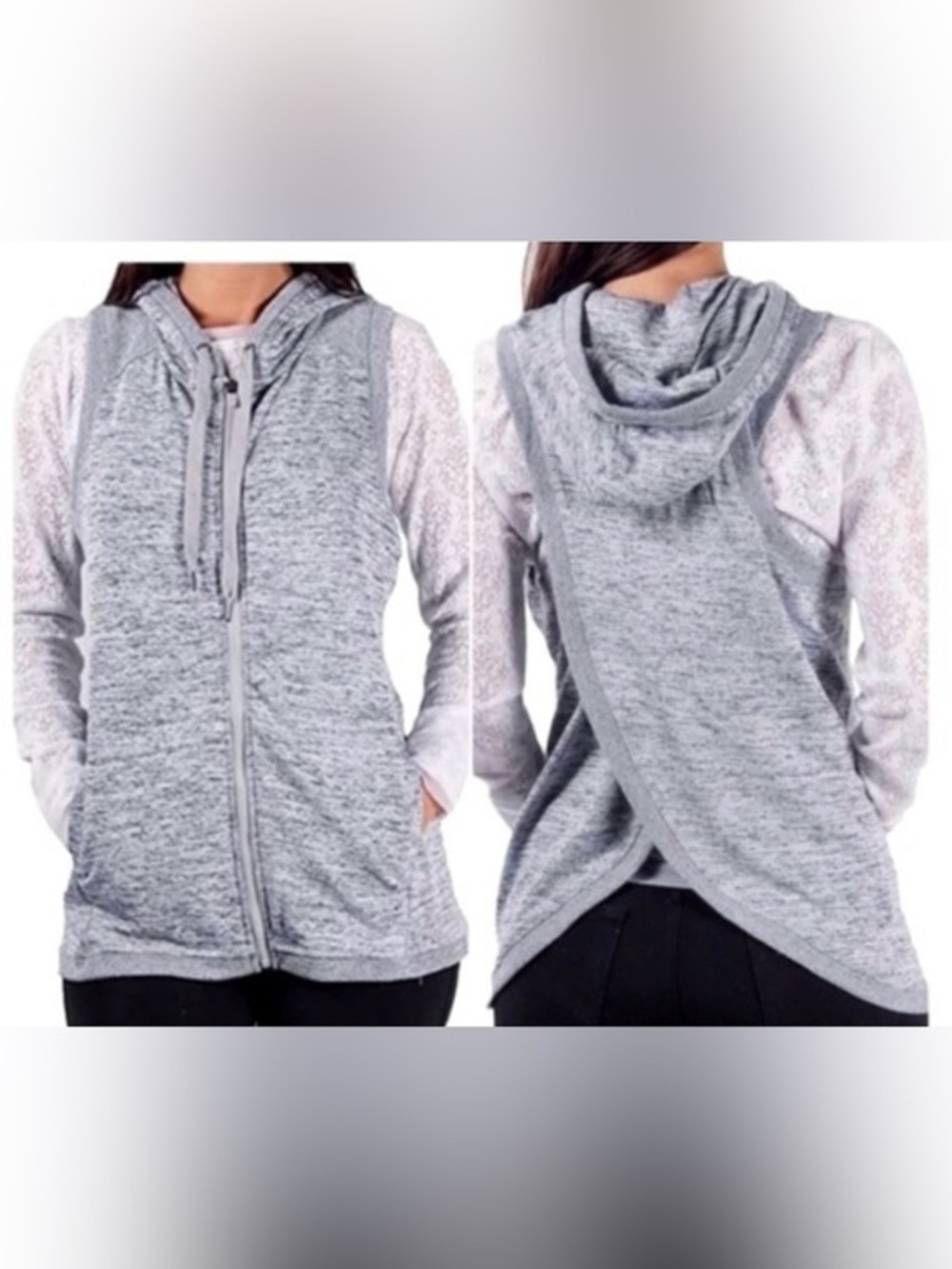 NWT 90 Degree By Reflex Crossover Hoodie Vest Size S
